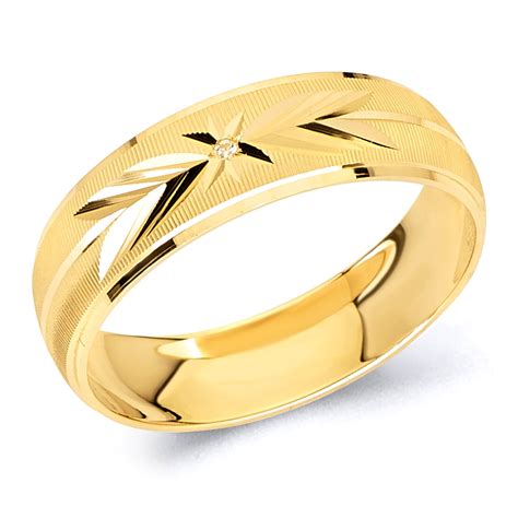 14k yellow gold men's wedding band.